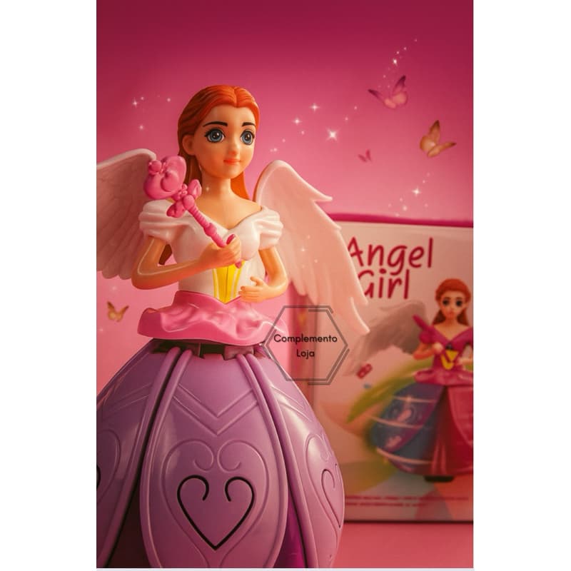 Boneca Dançarina Angel Girl Brinquedo Musical Dança Com Luz
