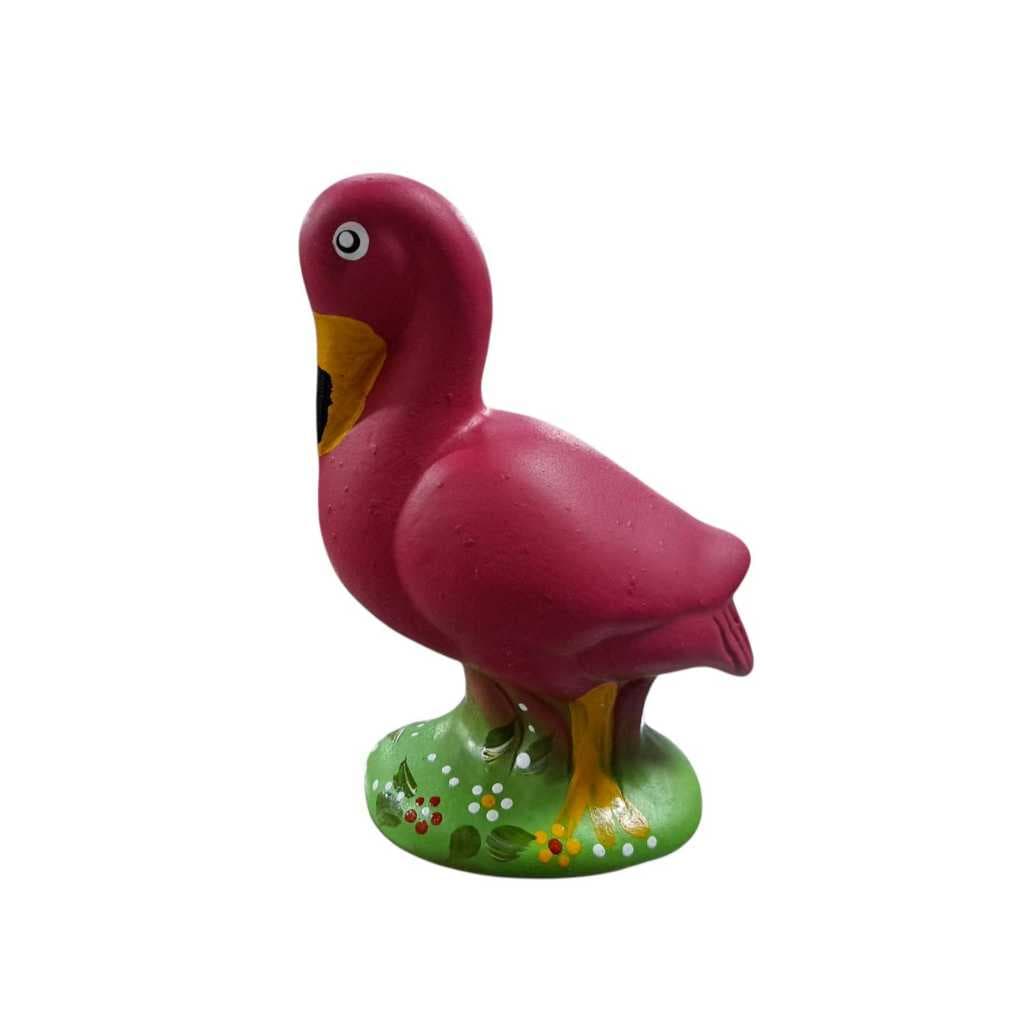 Flamingo decorativo em cerâmica