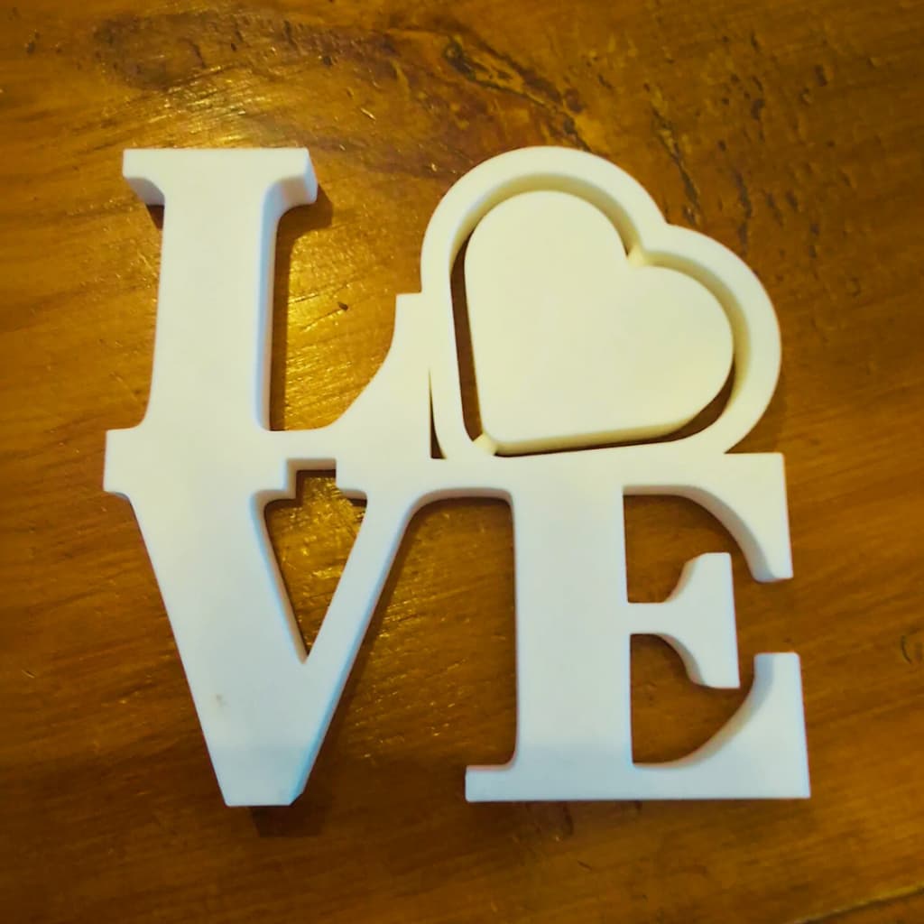 Decoração  de Coração Love