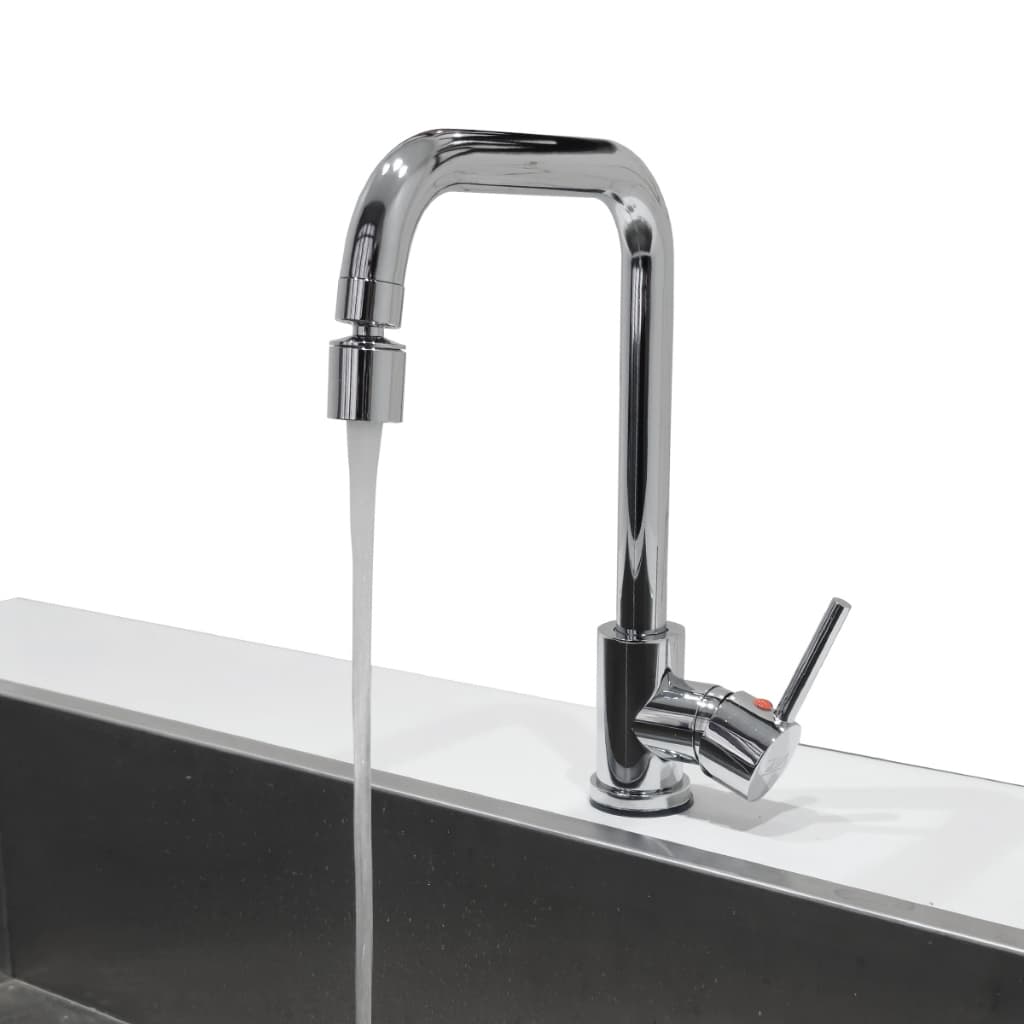 Torneira De Bancada para Cozinha Gourmet Com Misturador Monocomando Agua Quente Fria Corpo Giratoria
