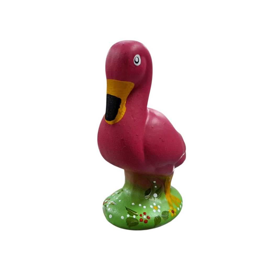 Flamingo decorativo em cerâmica