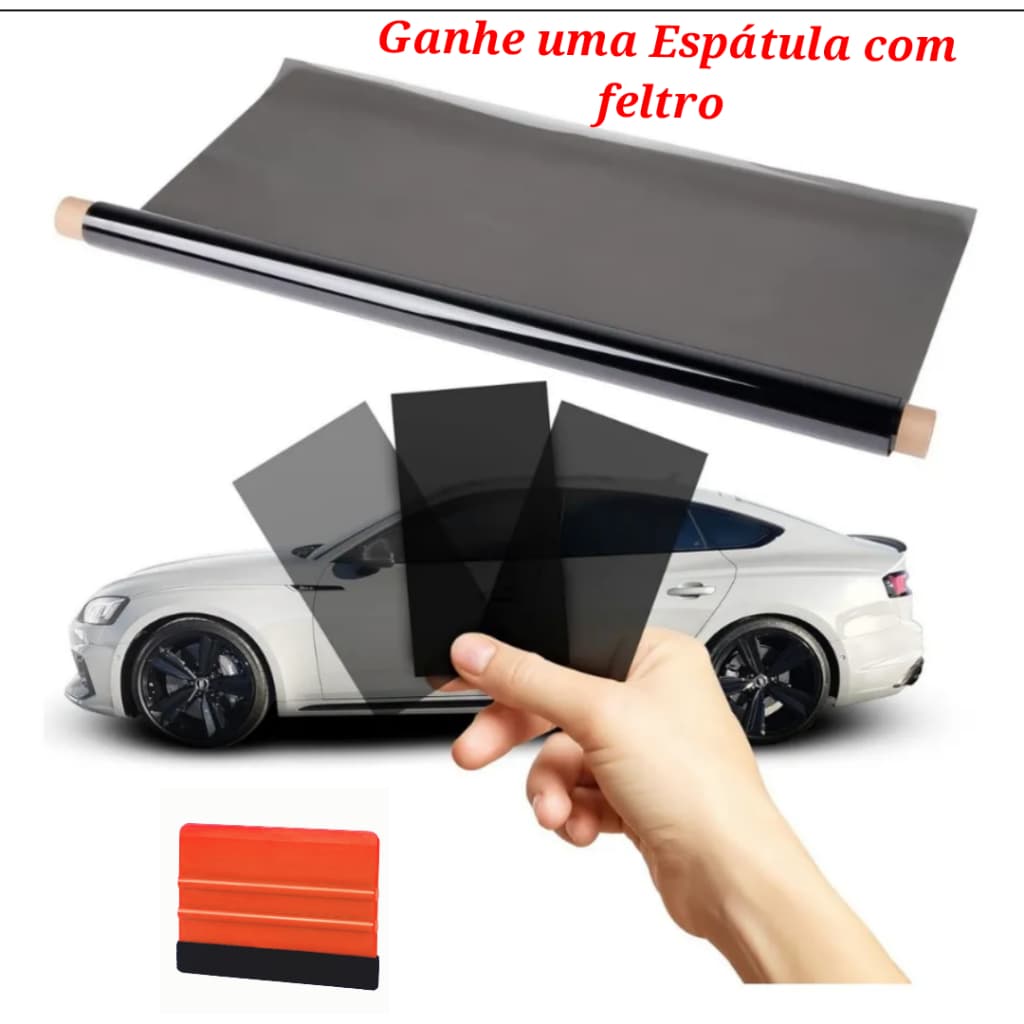 Insulfilm residencial, automotivo G3, G5, G20, 10m X 1m + uma espátula com feltro janelas carros e outros.