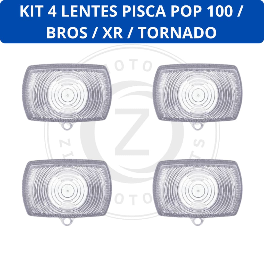Lente  Pisca Cristal Pop 100 2007 a 2015 Bros Até 2012 Xr 200 Xlr 125 Tornado