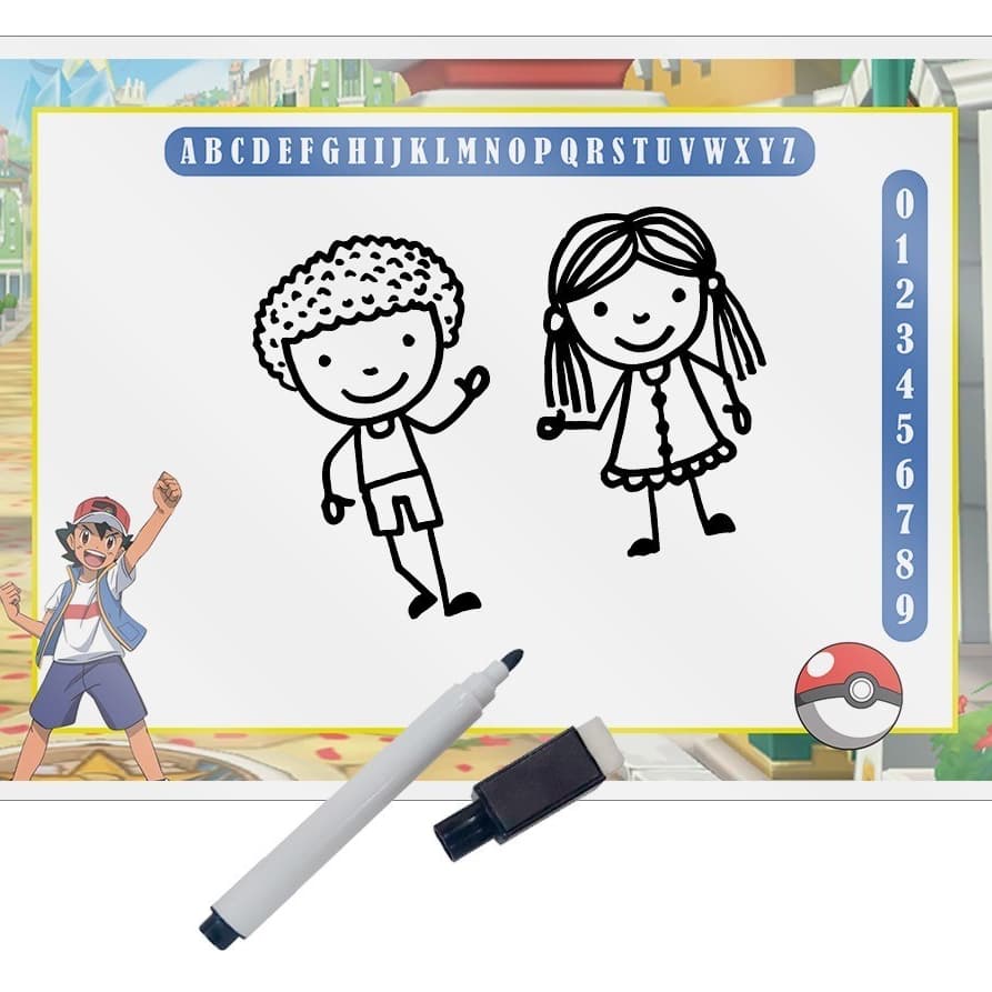 50,100, 150, 200 UNIDADES DE LOUSINHA QUADRO BRANCO LEMBRANCINHAS PARA FESTA TEMA POKEMON - ENVIO JÁ