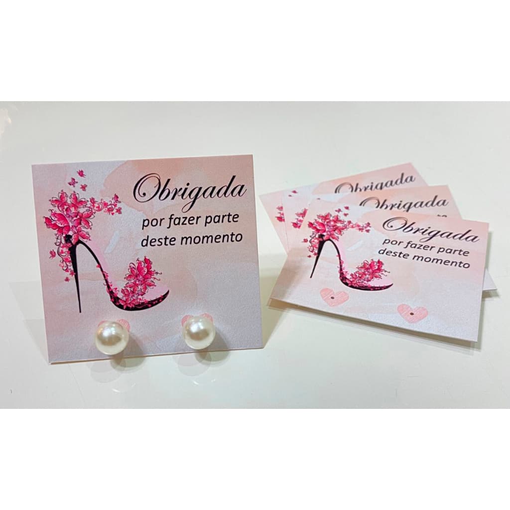 kit 30/60 pares brinco pérola + tag Meus 15 anos / Casamento / lembrancinha aniversário / mimo para convidado.