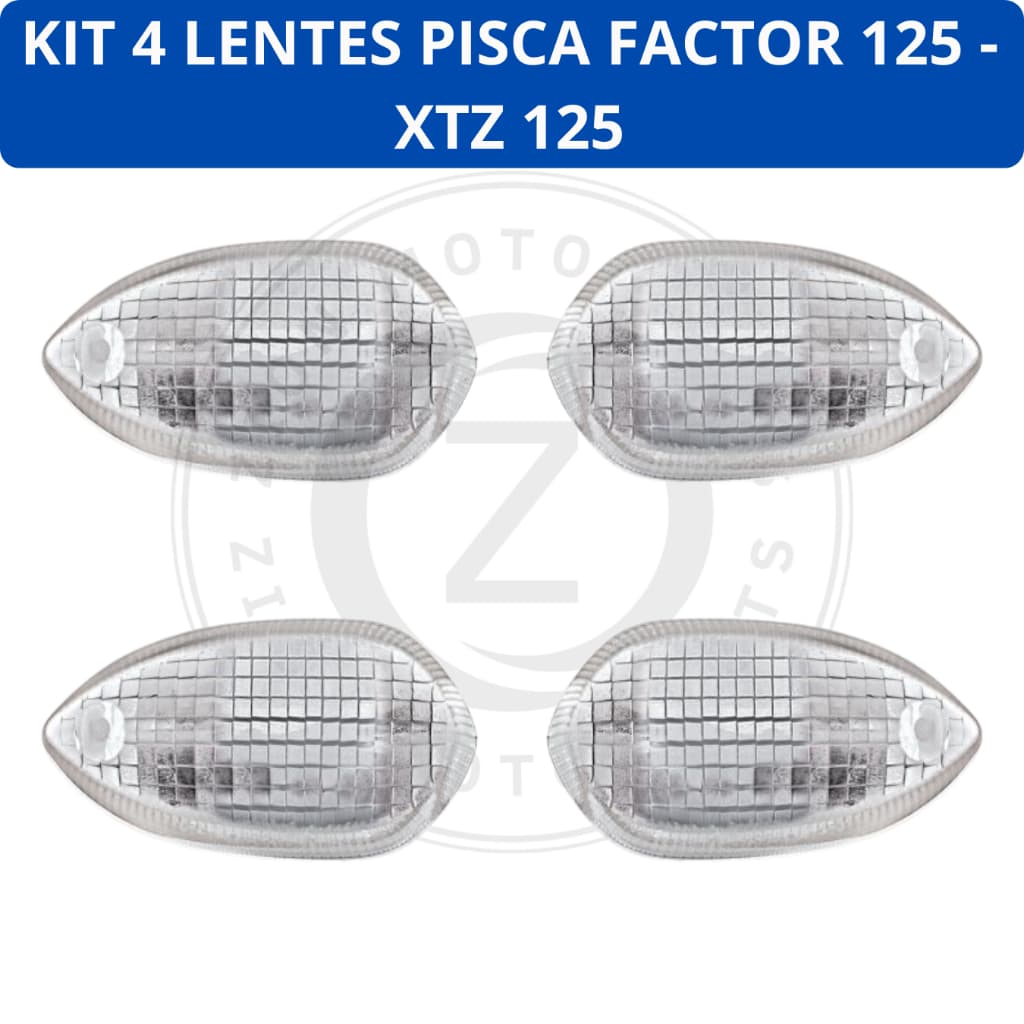 Lente Pisca Factor 125 2009 A 2013 Xtz 125 2009 A 2015 Cristal - Disponível nas opções com 1, 2 ou 4 unidades