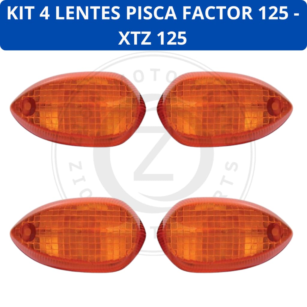Lente Pisca Factor 125 2009 A 2013 Xtz 125 2009 A 2015 Ambar - Disponível nas opções com 1, 2 ou 4 unidades
