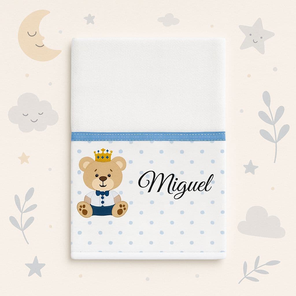 Kit 4 Fraldas de Boca para Bebê Personalizado com Nome Fraldinha de Boca