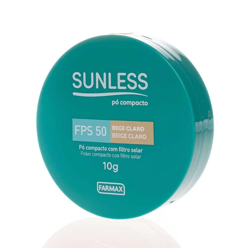 Pó Compacto Sunless com Filtro Solar Bege Claro FPS50 10g