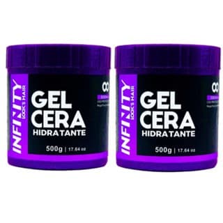 Kit 2x Gel Cera Capilar Infinity 500g | Fixação Flexível | Hidratação | Sem Frizz | Efeito Natural Profissional