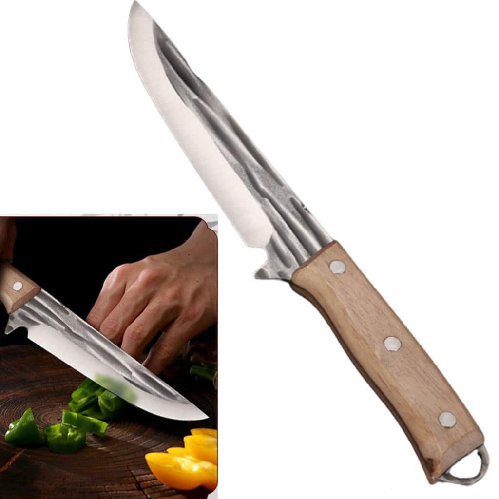 Faca Artesanal Cozinha Churrasco Desossa Afiada Forjada 26cm