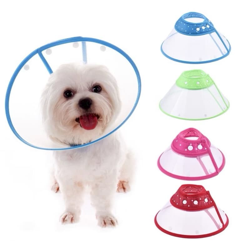 COLAR ELIZABETANO TRANSPARENTE MACIO PARA CÃES E GATOS CONFORTÁVEL E SEGURO