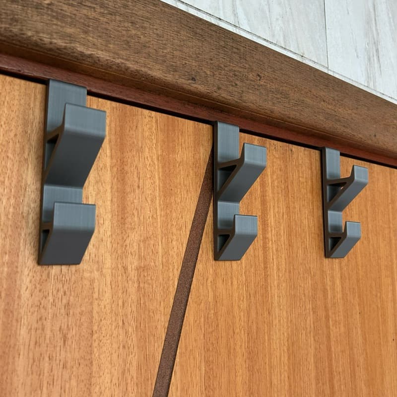 Gancho Cabideiro De Porta Duplo Suporte Roupas Toalha Sem Furo