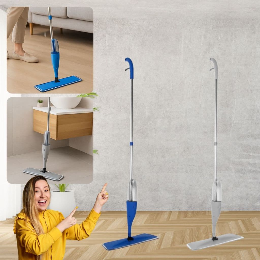 Mop Spray Com Refil Rodo Mágico Reservatório Gatilho Borrifador Pulverizador Água Produto