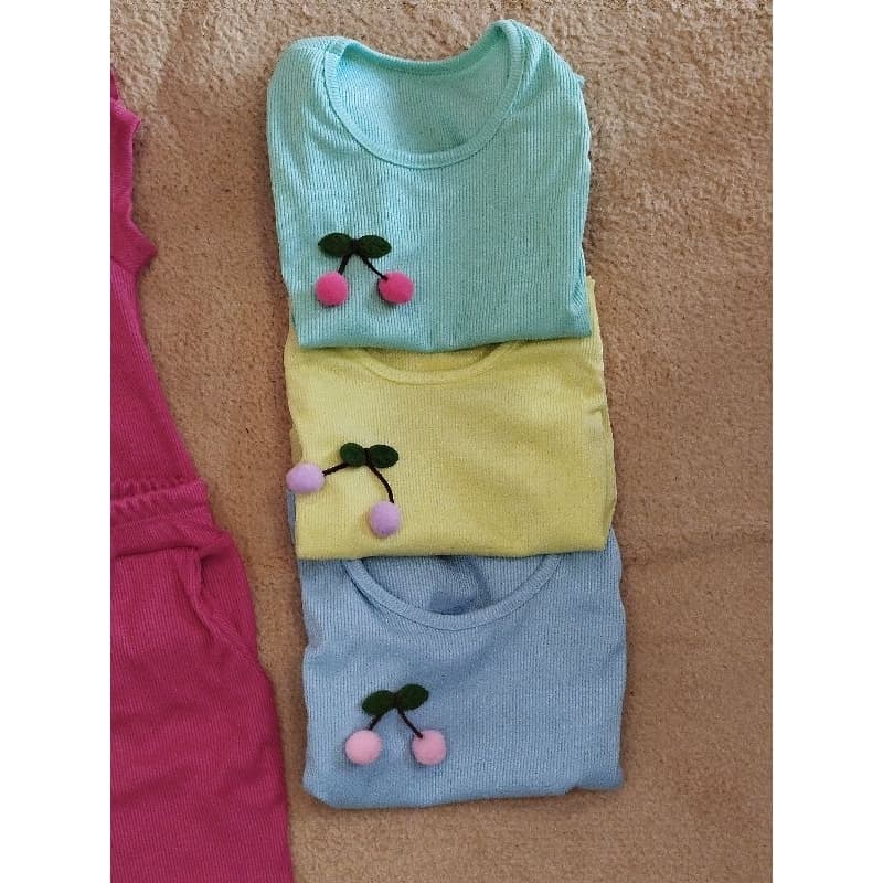 Conjunto infantil short+Blusa barato alta qualidade excelente acabamento e lindas cores
