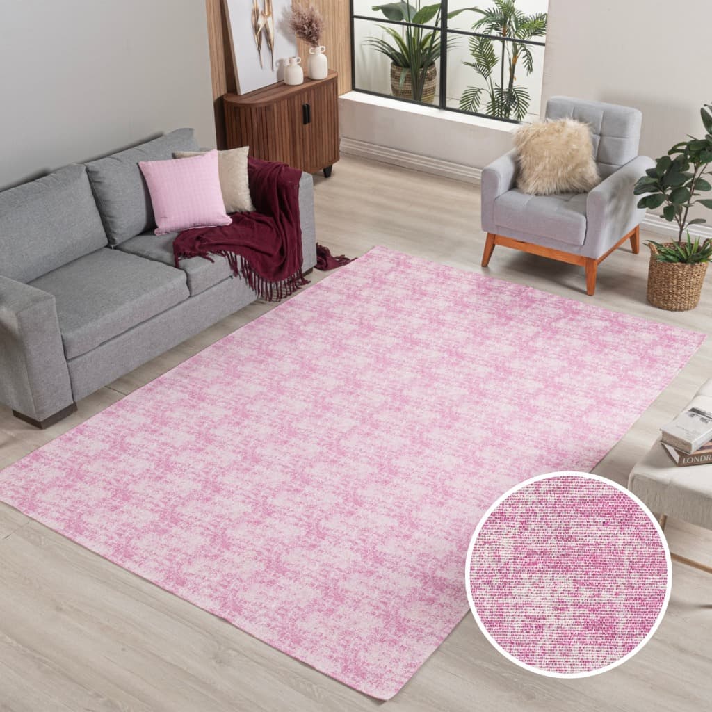 Tapete Quarto De Menina 1,00 M X 1,40 M Com Antiderrapante Seguro Macio Elegânte - Cores Rosa e Azul