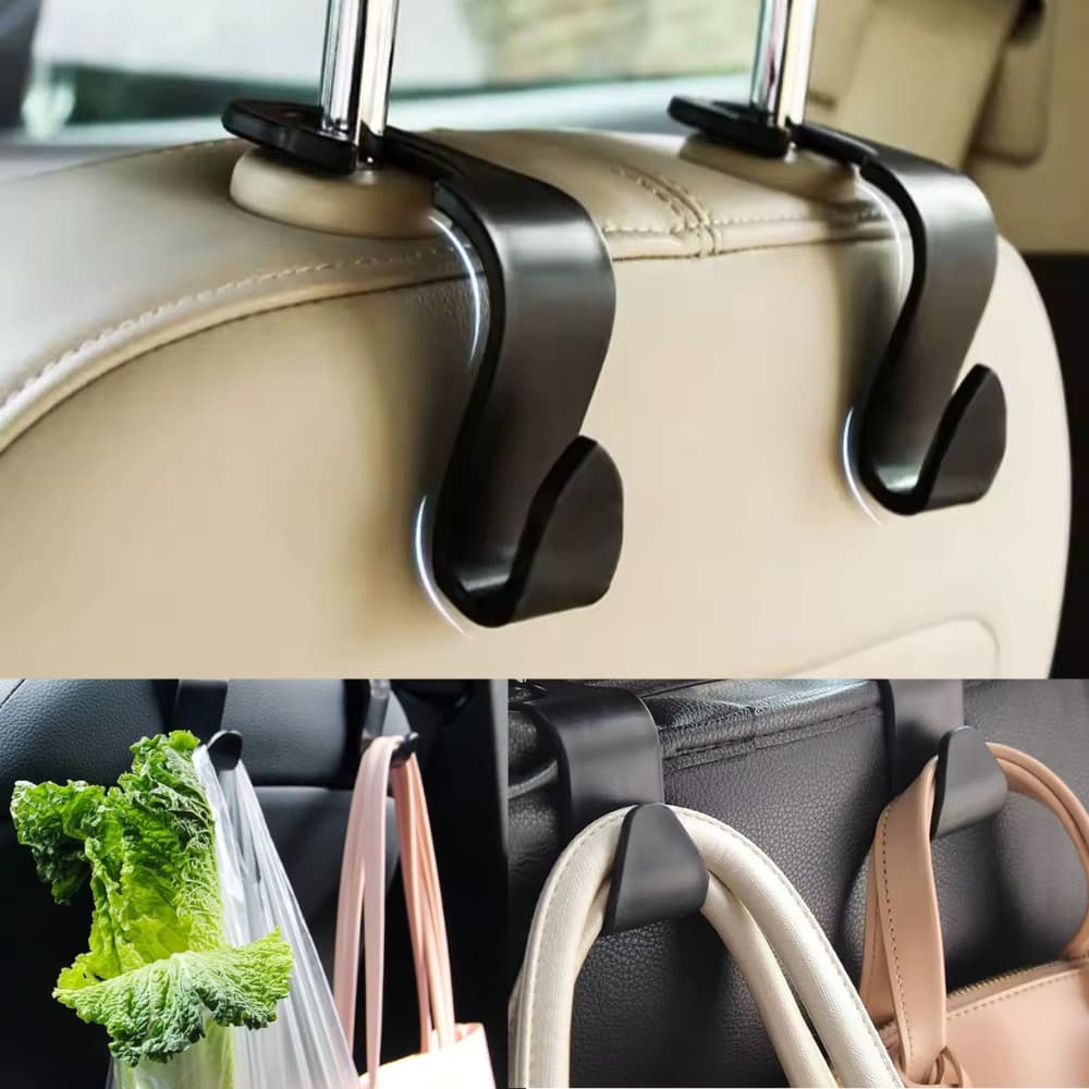 Gancho Universal Porta Objeto Carro Porta Bolsa Sacola Organizador Automotivo FIxação Banco Encosto