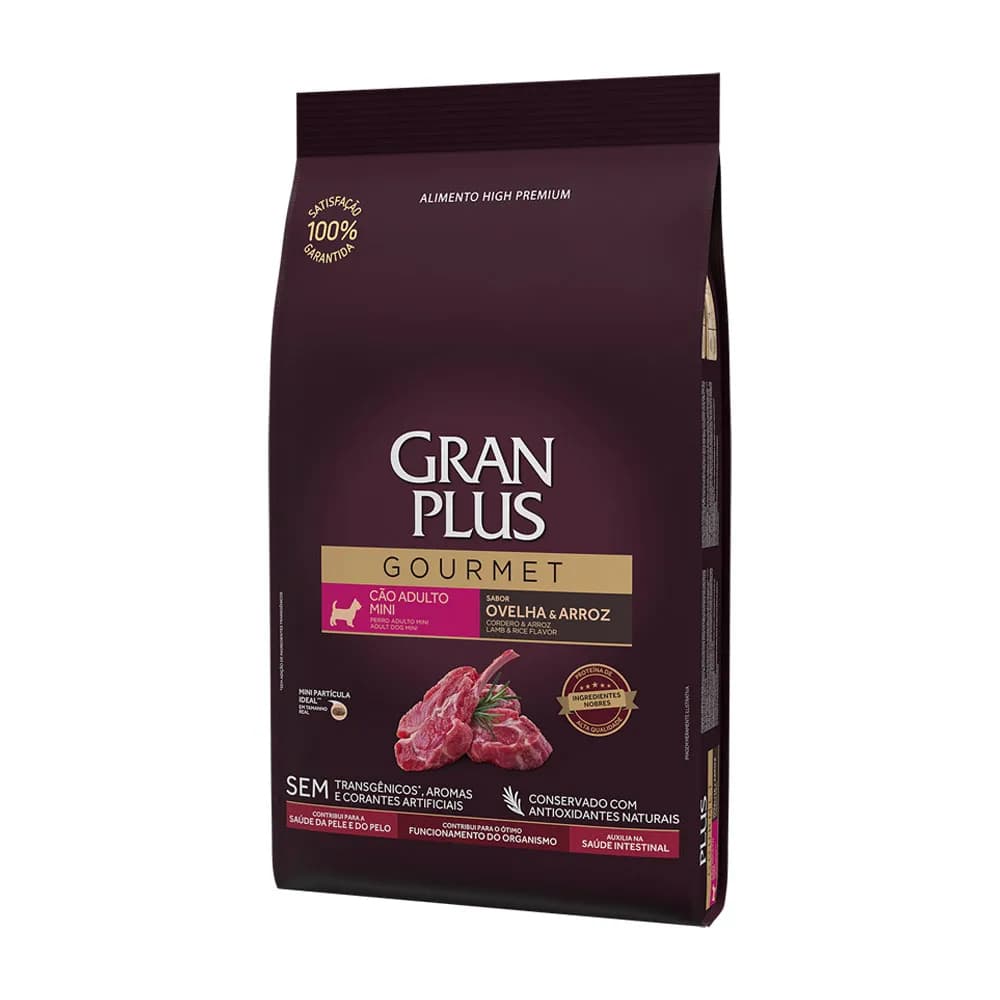 Ração Gran Plus Gourmet Cães Adultos Mini Ovelha 3kg