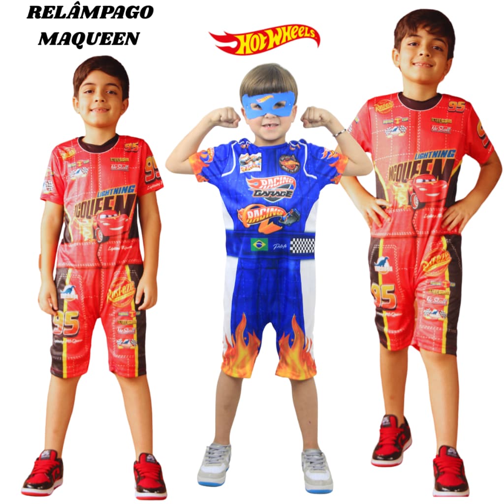 Fantasia menino tema carros Infantil