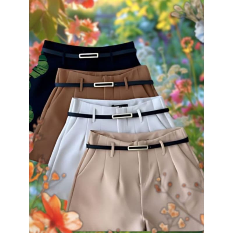 kit 2 shorts social zarha femenino alfaiataria,  cintura alta , tendência verão primavera.