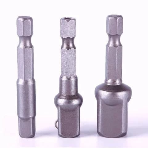 Jogo 3 Adaptadores de Soquete 1/4”, 3/8” e 1/2” Parafusadeira