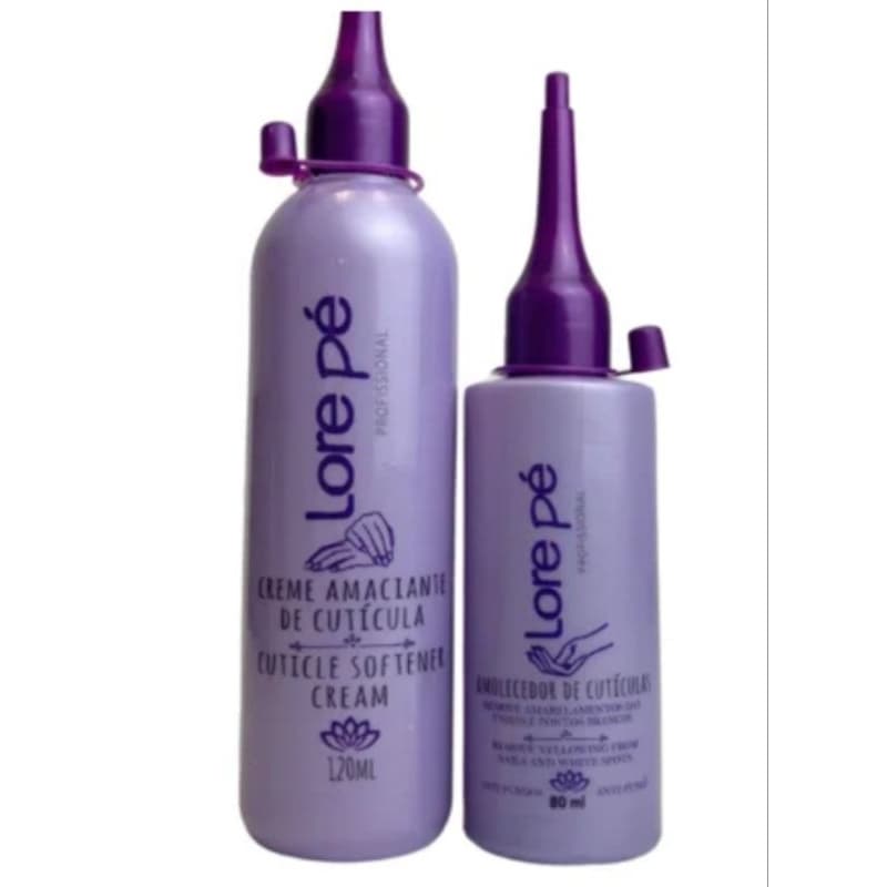 Kit Amolecedor líquido 80ml + creme Amolecedor de cuticulas Lorepé 120ml