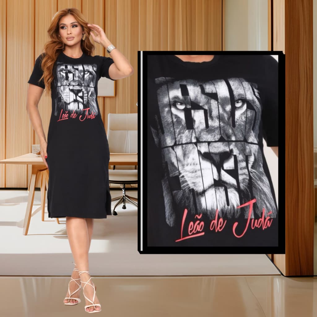 Vestido Midi Moda Evangélica Elegante Casual Fenda Lateral Com Silk 100% Algodão