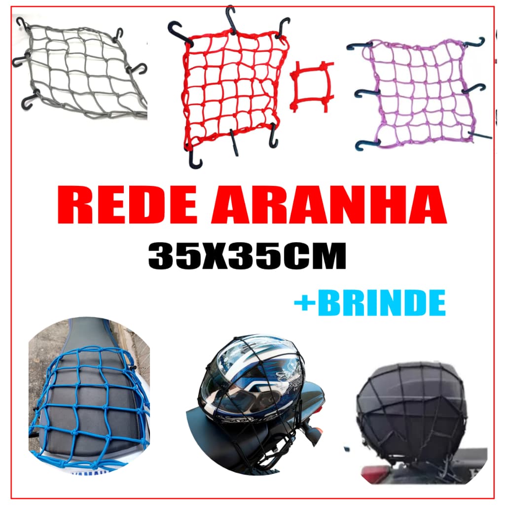 Rede Elástica 35 X 35 Cm  redinha  Para Capacete moto