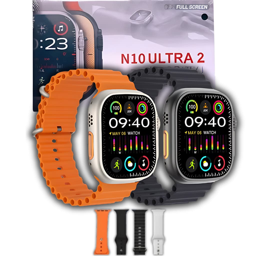 Smartwatch Ultra 2 N10 Série 9 Bússola 49MM GPS NFC Original COM 4 PULSEIRA