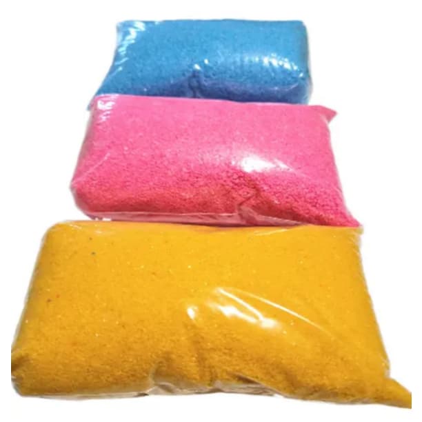 1Kg Areia Colorida Decorativa Tratada Colorida Antialérgica Atóxica Todas as Cores