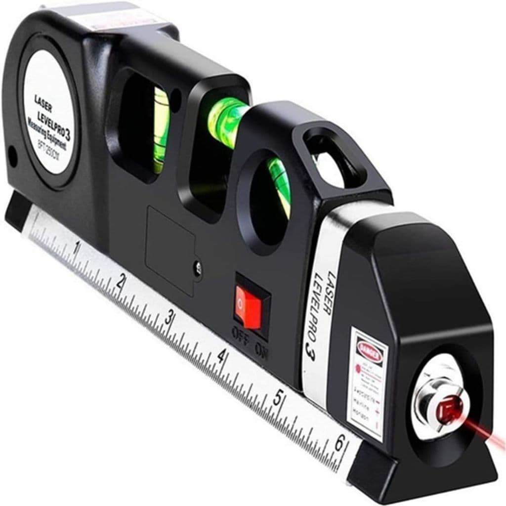 Nivel a Laser com Trena 2.4m Com Régua Level Pro3 Baterias Incluídas