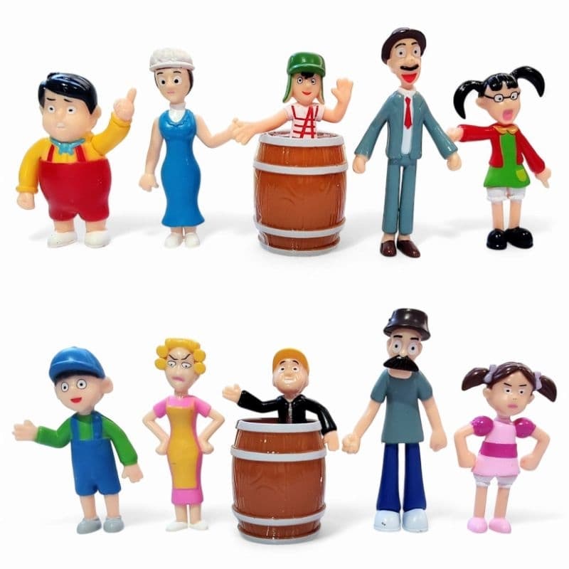 Kit C/5 Bonecos Turma Animada Chaves 12cm Pvc Coleção.