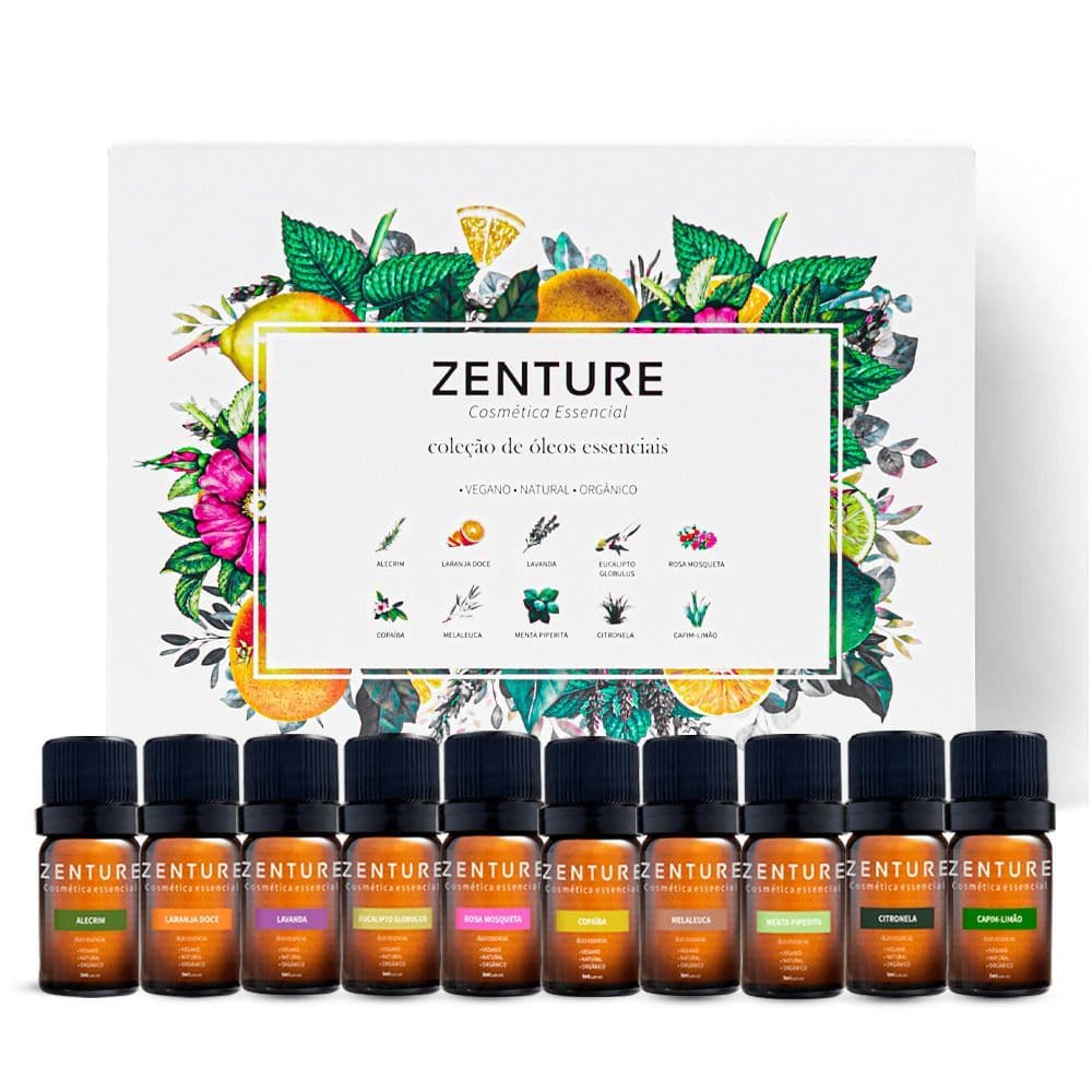 Kit 10 Óleos Essenciais 100% Puros Aromaterapia Completa