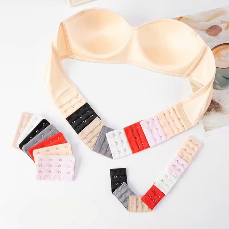 Extensor De Soutien Feminino 2 Gancho/3 Esticado Confortável (Preto , Branco , bege, vermelho)