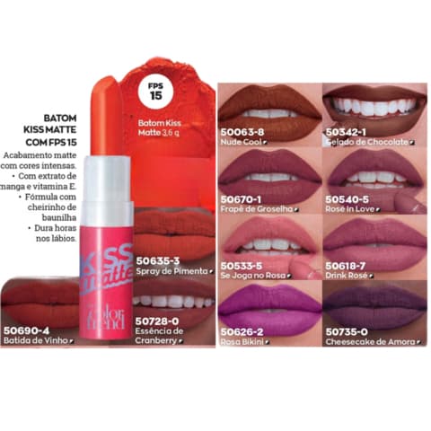 Batom Kiss Matte Avon Nova Embalagem