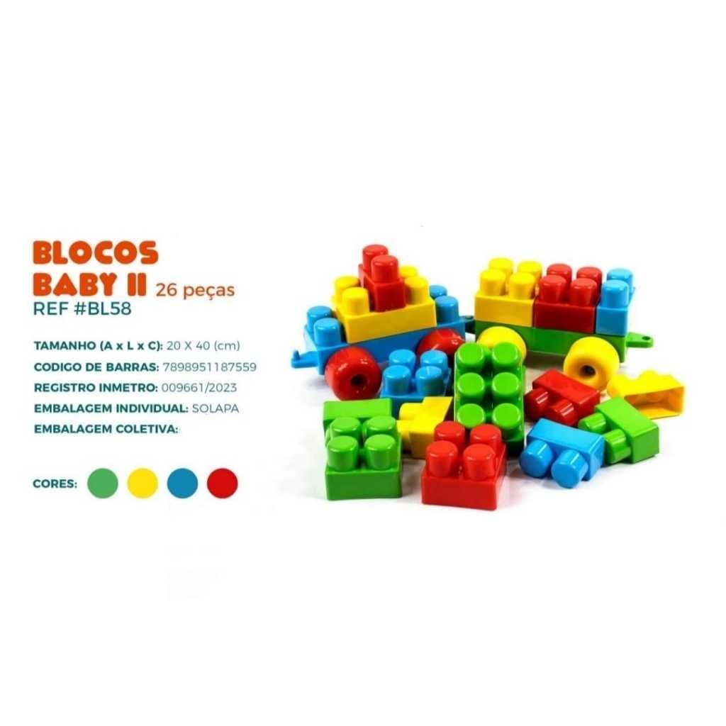 Briquendo Lego Blocos Baby 26 Item Criança Infantil Montagem