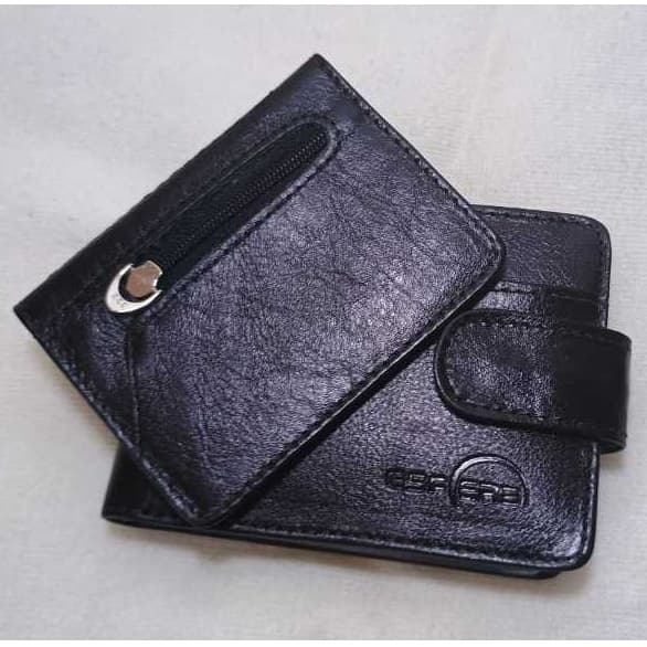 Carteira Masculina Couro Legitimo Premium Com Fecho Completo com porta cartão  Porta Moeda Removível