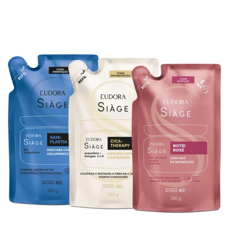 Cronograma Capilar Máscara Capilar Refil 250g Eudora Siàge