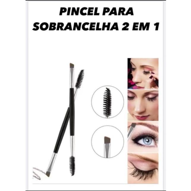 Pincel para sobrancelha 2 em 1