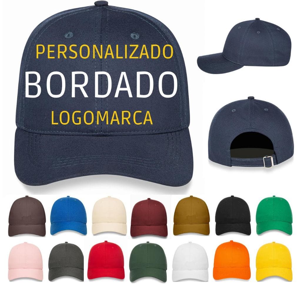 Boné Personalizado Bordado Aba Curva Frase Logomarca Unissex Regulável