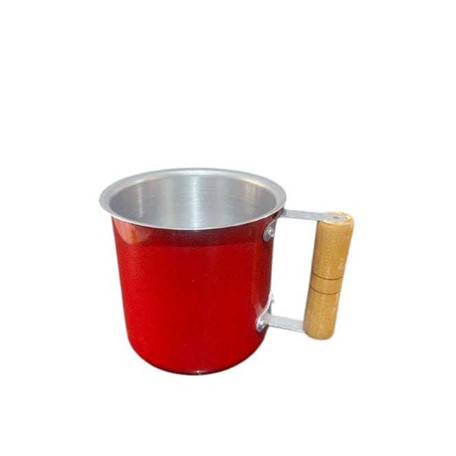 Canecão n12 leiteira fervedor para café chá com cabo de madeira colorido