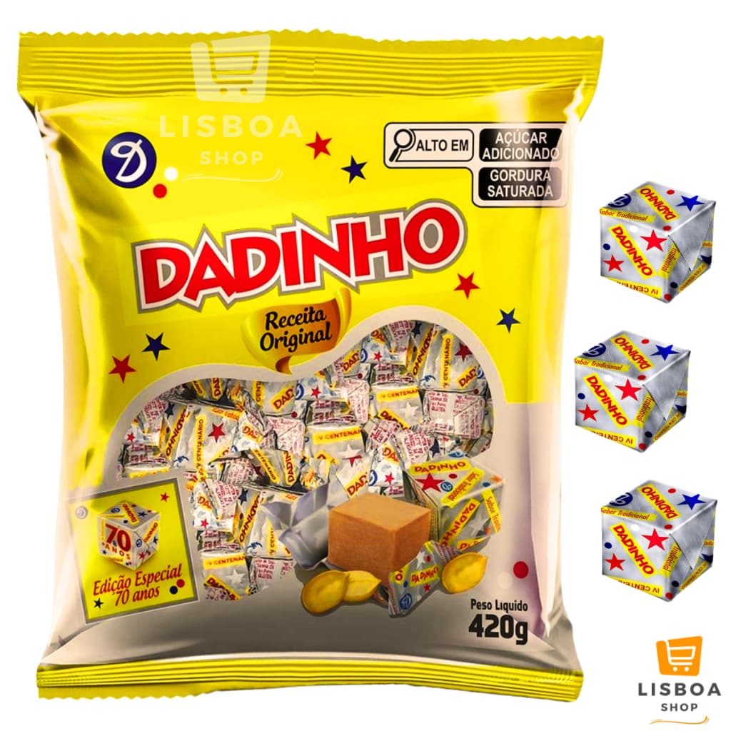 Dadinho de Amendoim Doce Pacote 420g com 70 unidades