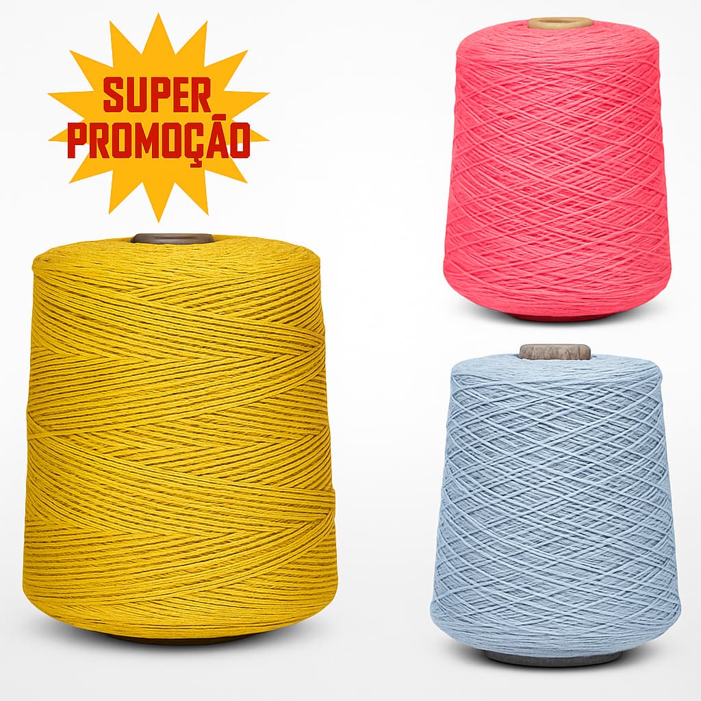 Linhas Barbantes Para Crochê 1kg ou 500gr Fios 6 ou 8 / Somos Fabricantes / Não Desbota / Artesanato