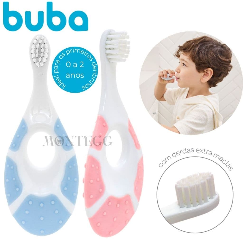 Escova de Dente Infantil Bebe Buba Escovinha Bebe Primeiros Dentinhos Higiene Bucal Bebe