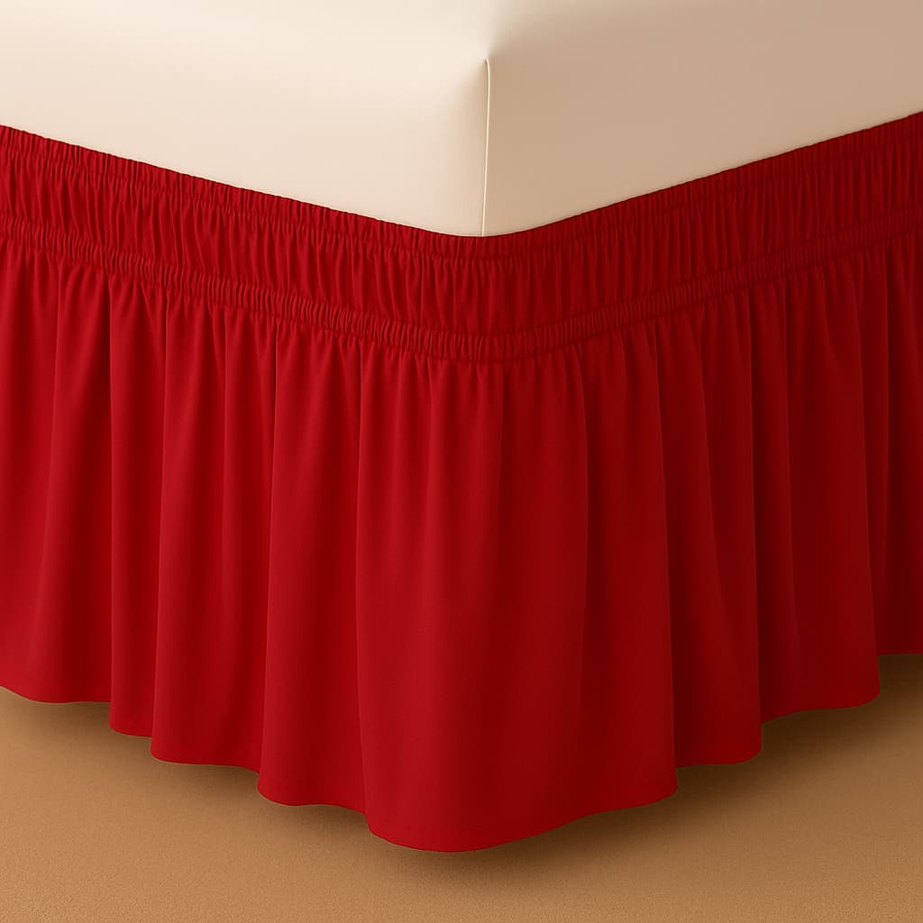 Saia Box Com 2 Elásticos Solteiro, Casal Padrão, Queen, King 100% Poliéster Colorido Promoção