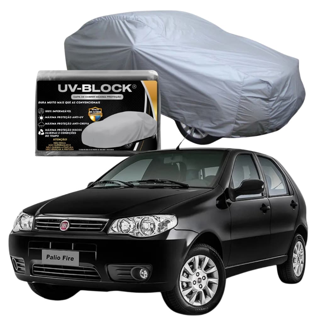Capa Cobrir Carro Palio Lona Protetora Impermeável Sol e Chuva