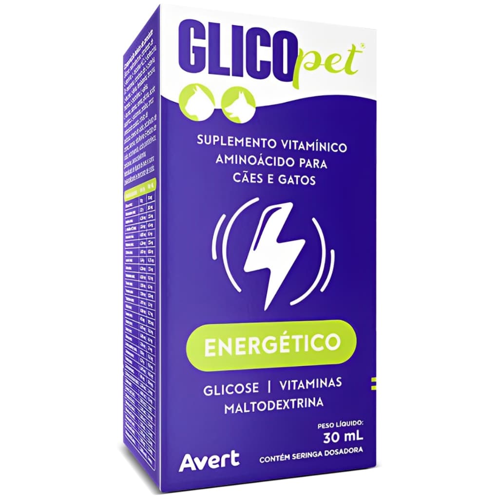 Glicopet Suplemento Vitamínico Para Cães E Gatos 30ml Avert