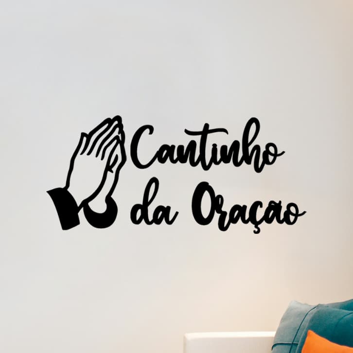 Frase Cantinho da Oração, Fé e Religião Deus Jesus Letreiro Quadro Decorativo em MDF 3mm