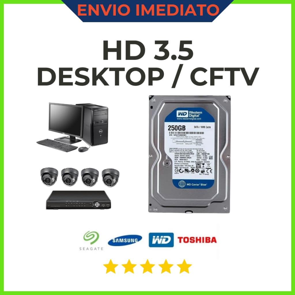 HD 250GB sata Desktop DVR - CFTV