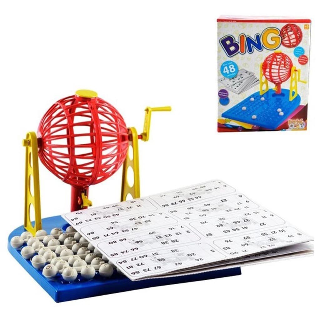 Jogo de Mesa Bingo Com 48 Cartelas e Dispenser de Bolinhas